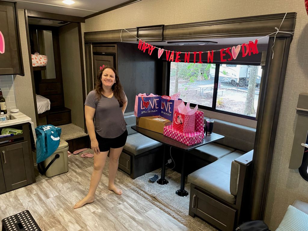 wife celebrating valentines